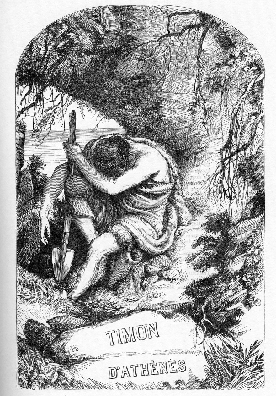 Timon of Athens - Illustration in Completes de William Shakespeare 1866 by English School