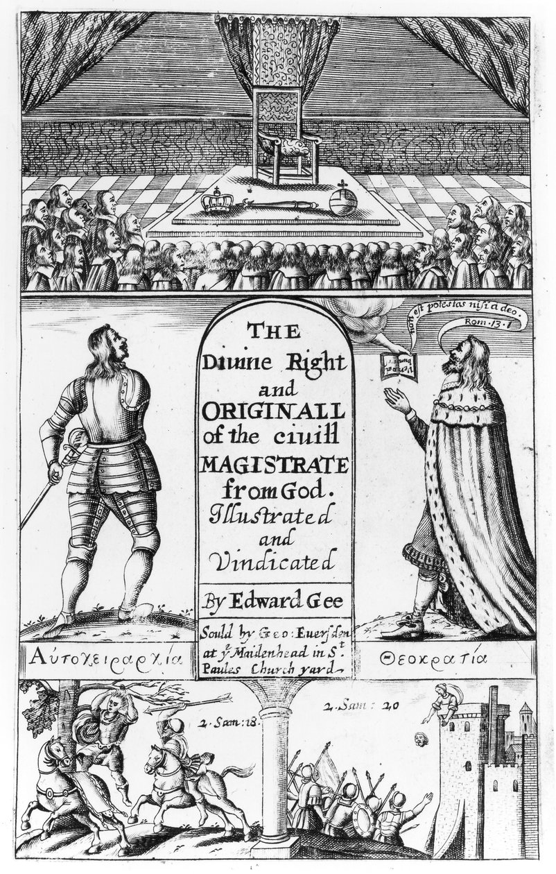 Title Page to The Divine Right and Original of the Civil Magistrate from God (engraved by Edward Gee, 1658) by English School