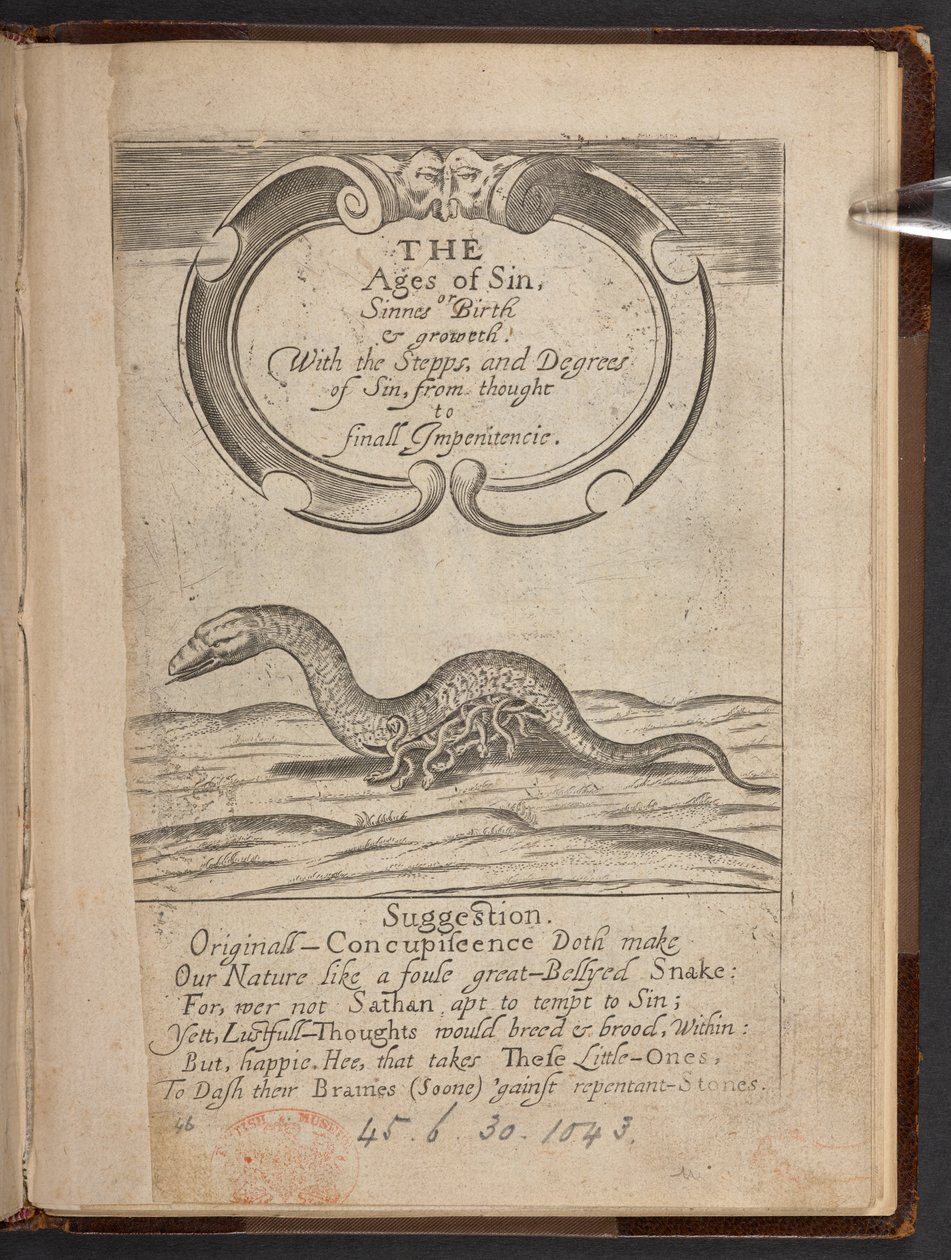 Title page of The Ages of sin, or, Sinnes birth & growth by English School