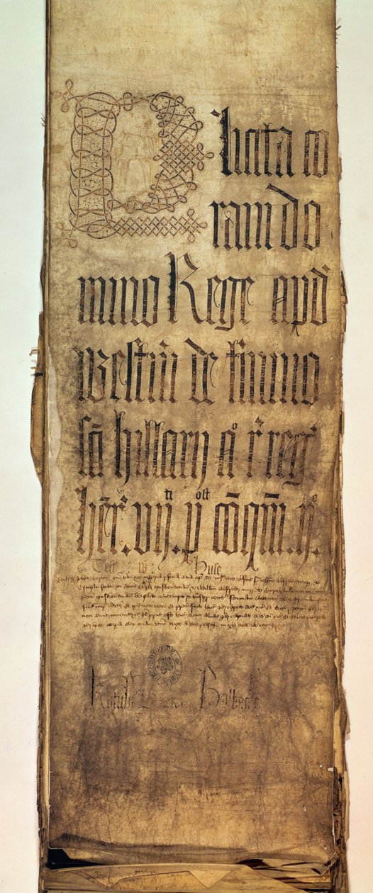 Title Page of the King's Bench Plea Roll for Hilary Term