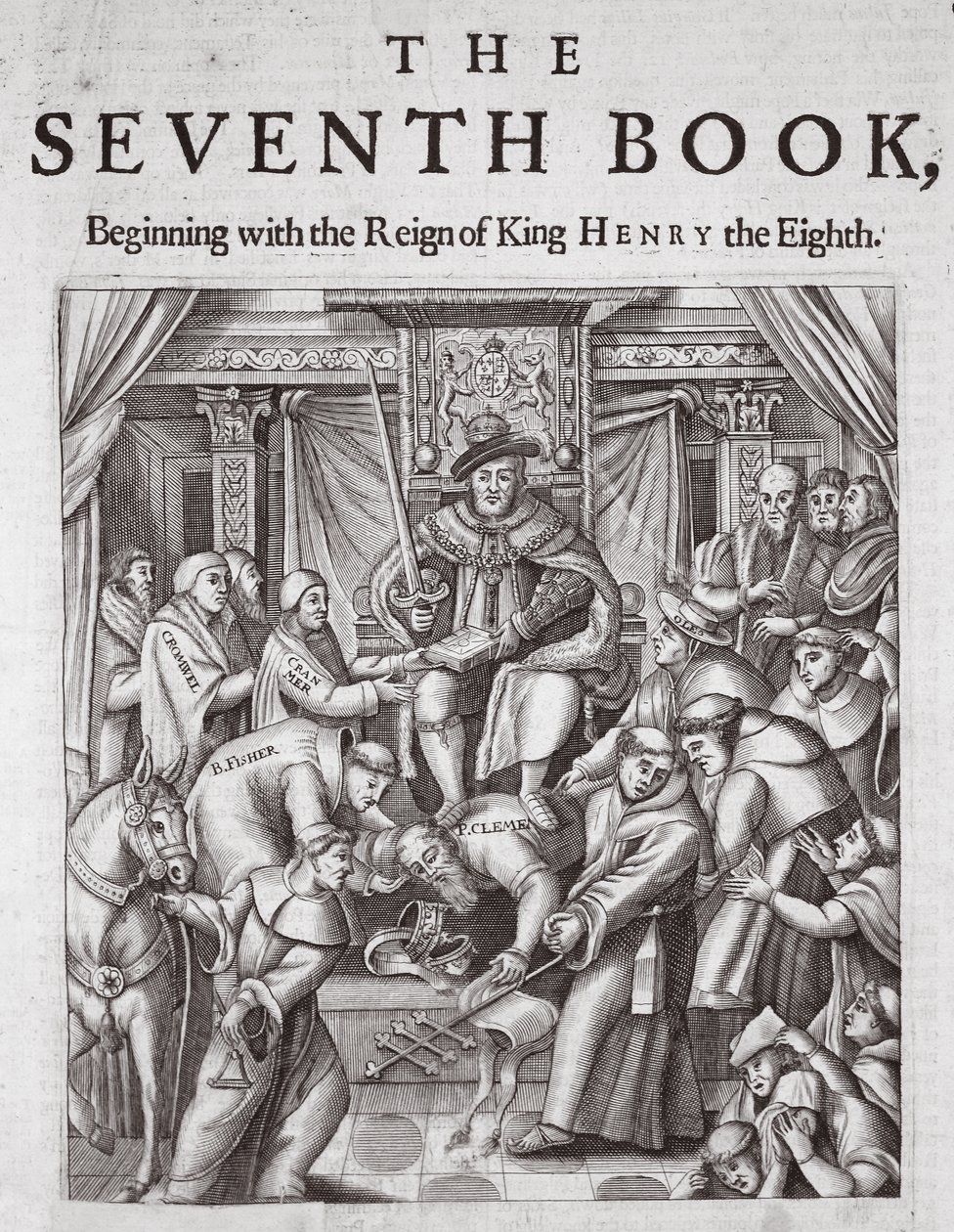 Titlepage, The Seventh Book, from Acts and Monuments by John Foxe, ninth edition, published 1684 by English School