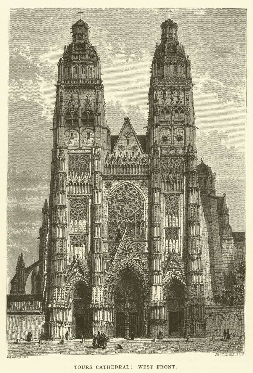 Tours Cathedral, West Front by English School