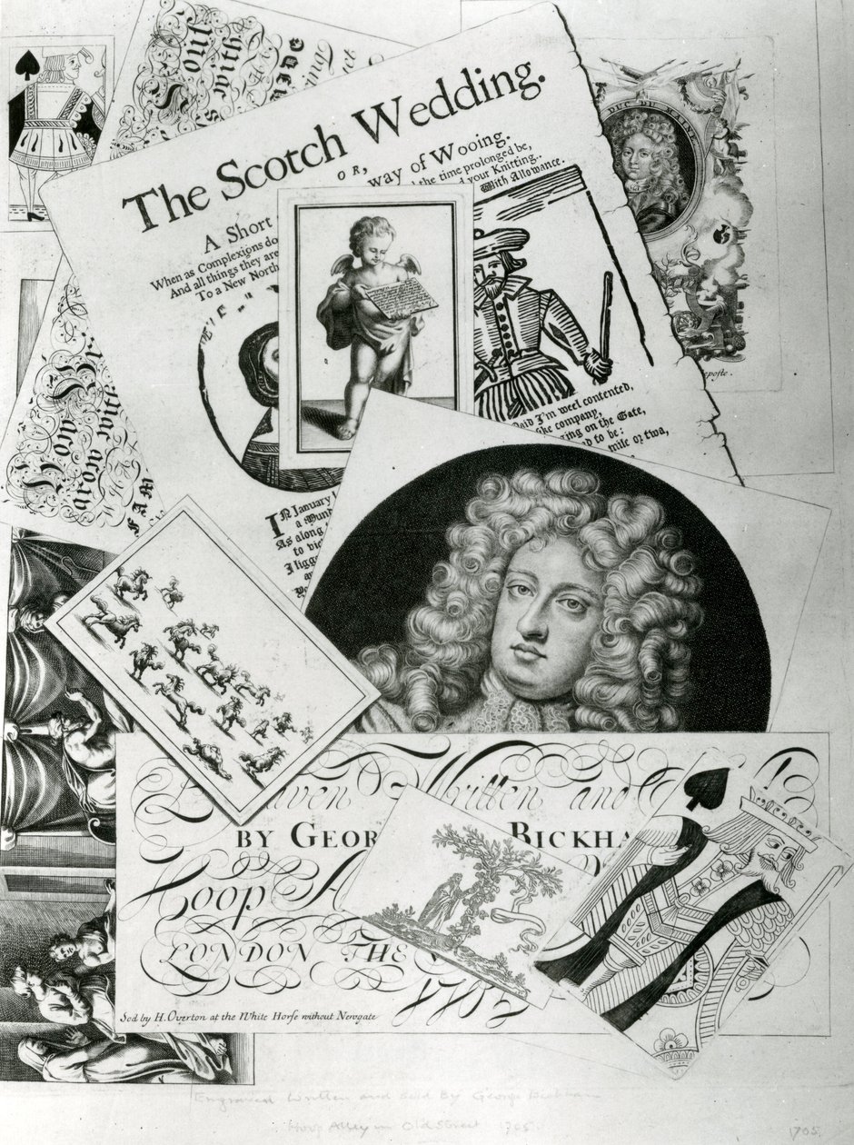 Trade card, engraved by George Bickman by English School