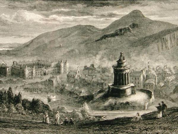 View from the Burns Monument, Calton Hill, Edinburgh in c.1880, from 