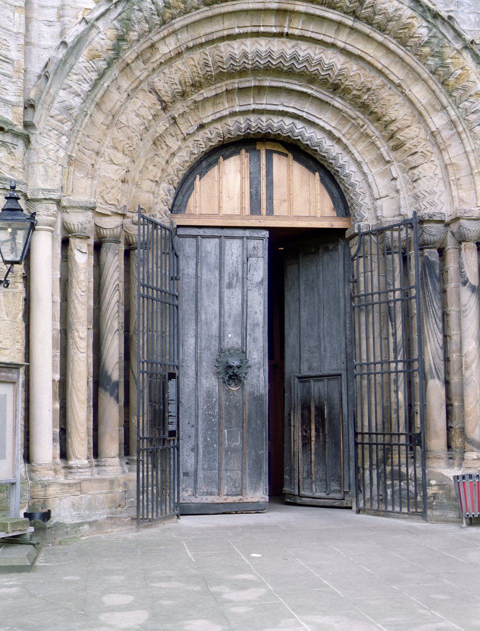 View of the North Door of Durham Cathedral by English School