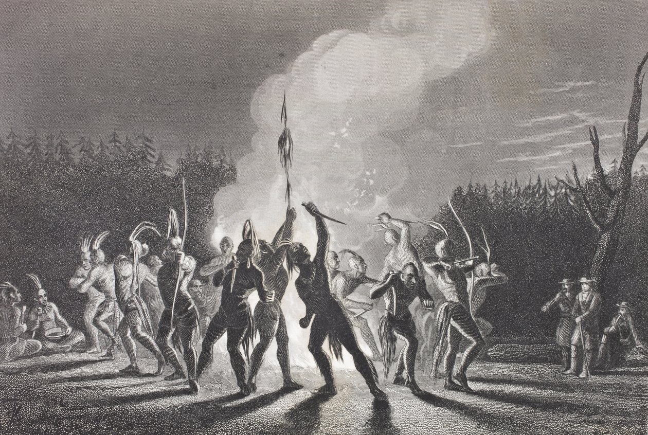 Washington and Fairfax at an Indian war dance, 1748, from 