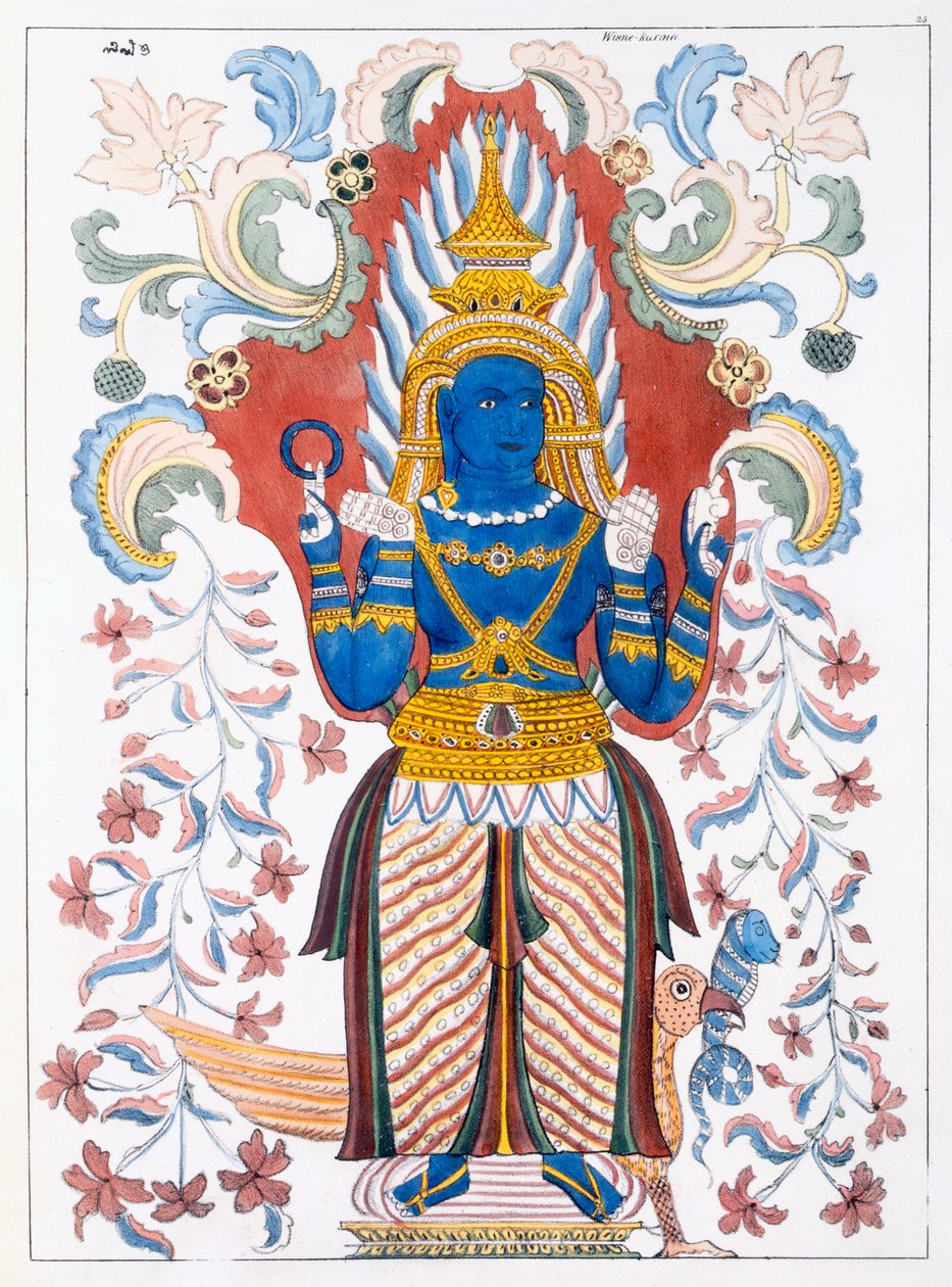 Wiebesana Dewa Raja, the Four Hill Guards, from The History and Doctrine of Buddhism by Edward Upham, 1829 by English School