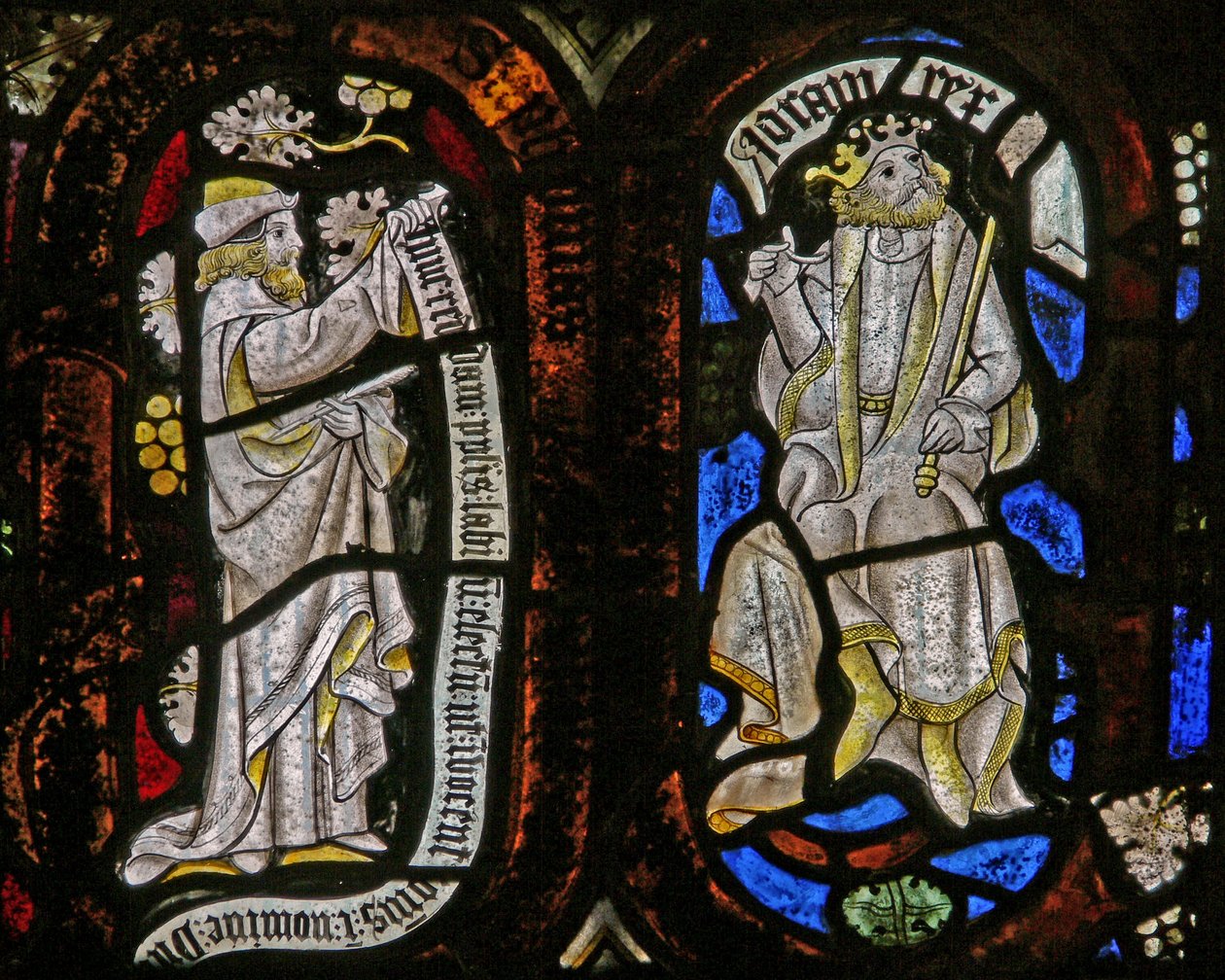 Tree of Jesse Figures: A Prophet and Joram by English School