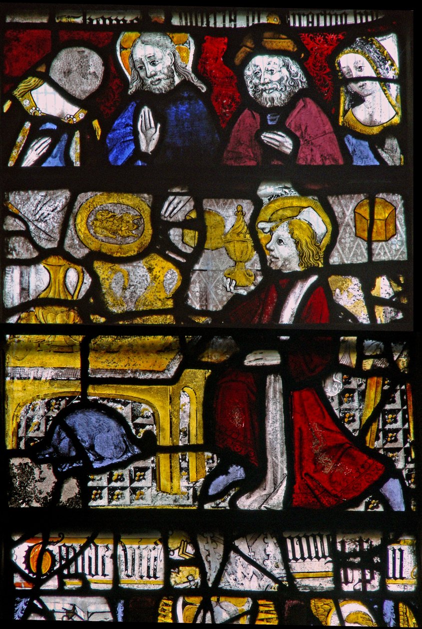Window depicting the Cana Marriage by English School