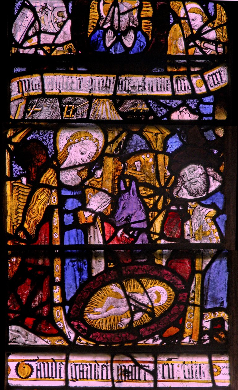Window depicting the Nativity by English School