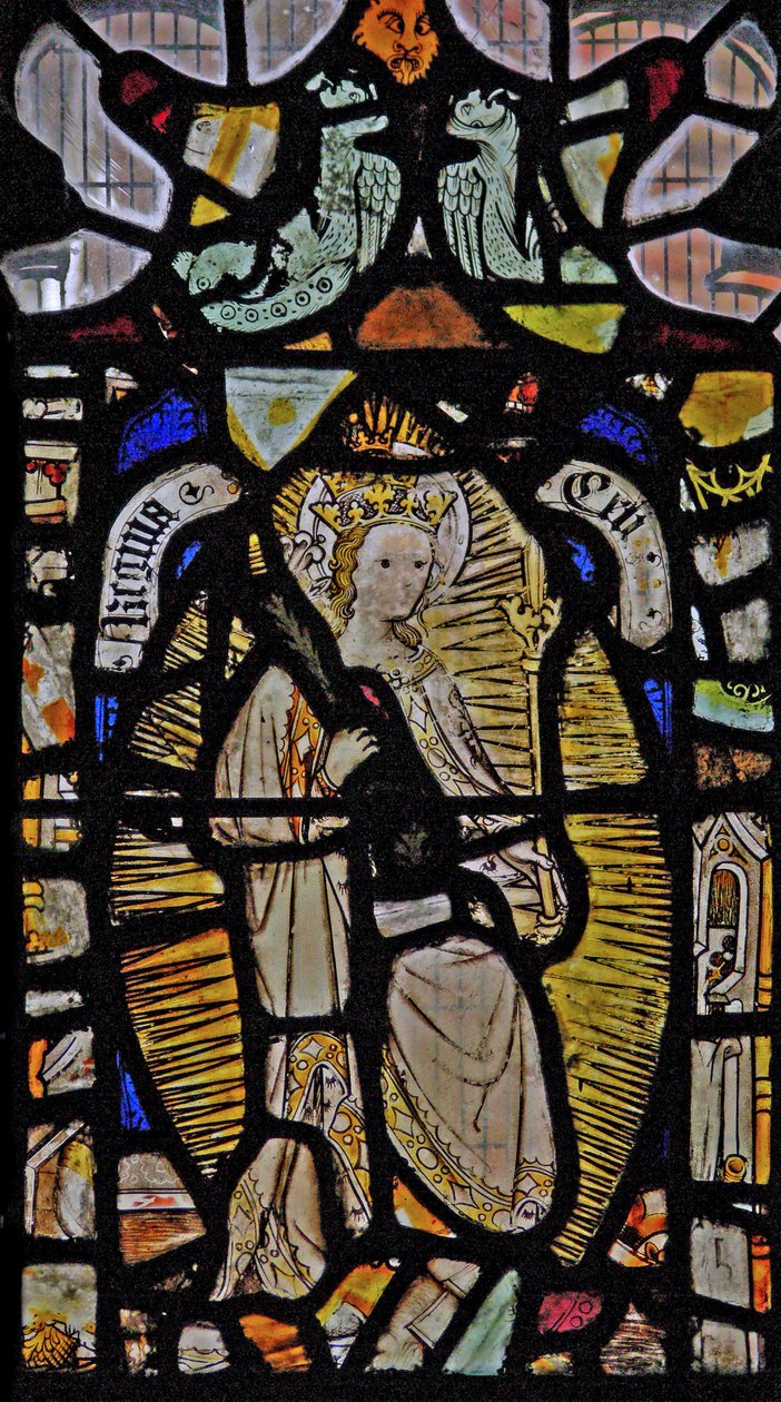 Window depicting the Virgin Mary as Queen of Heaven by English School