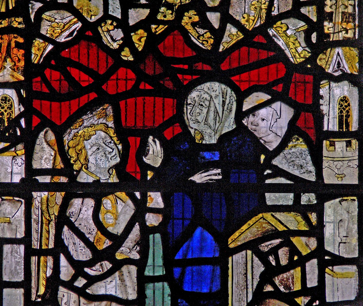 Window Ww depicting a Resurrection Scene: the Holy Women at the Tomb by English School