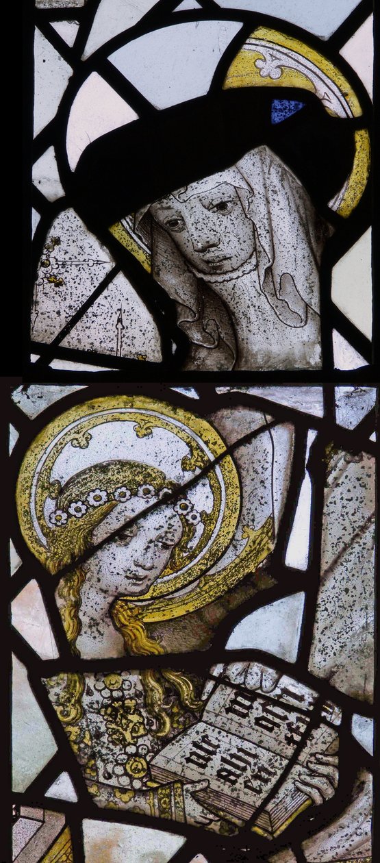 Window depicting St Anne Teaching the Virgin to read by English School