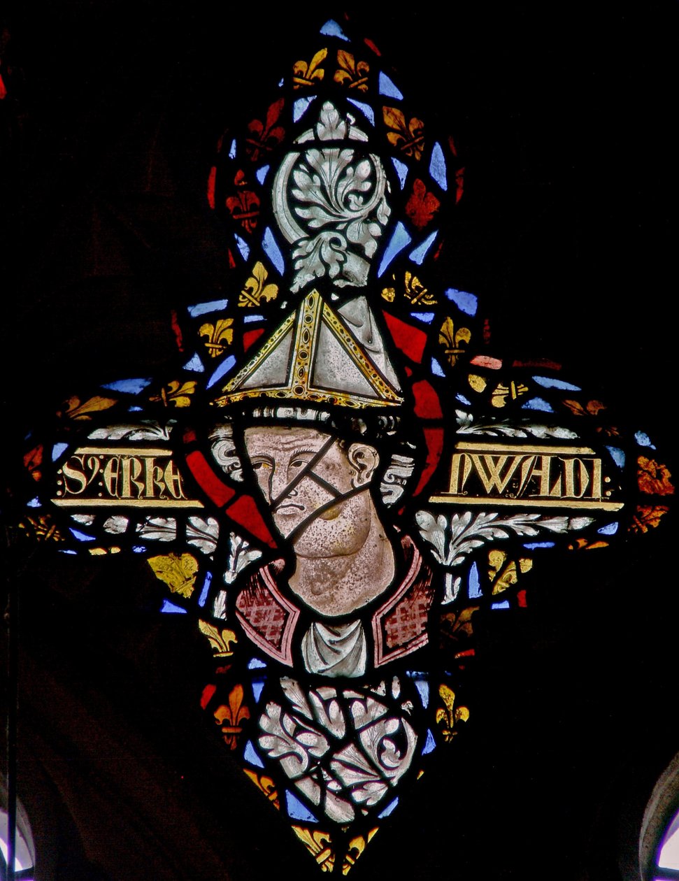 Window 5 depicting Bishop Erkenwald by English School