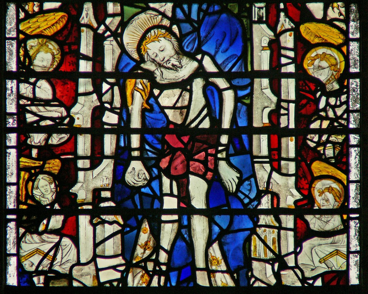 Window w12 depicting Corpus Christi by English School