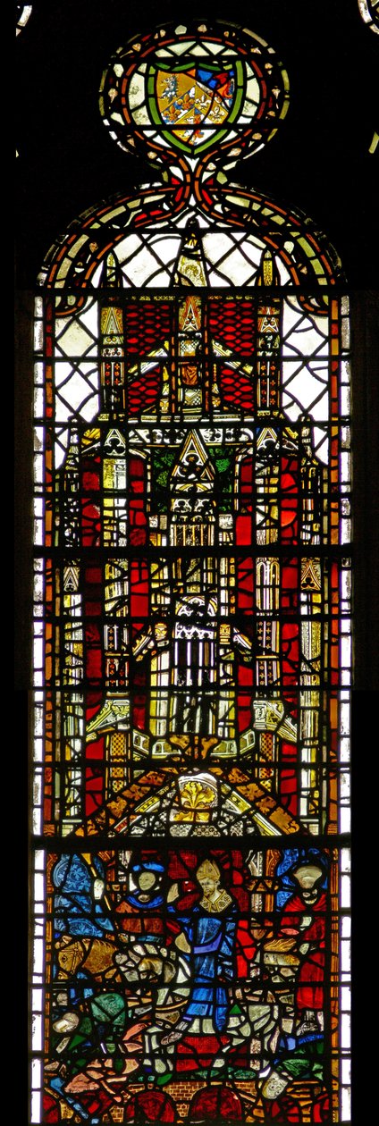 Window w31 depicting St William crossing the Ouse bridge by English School