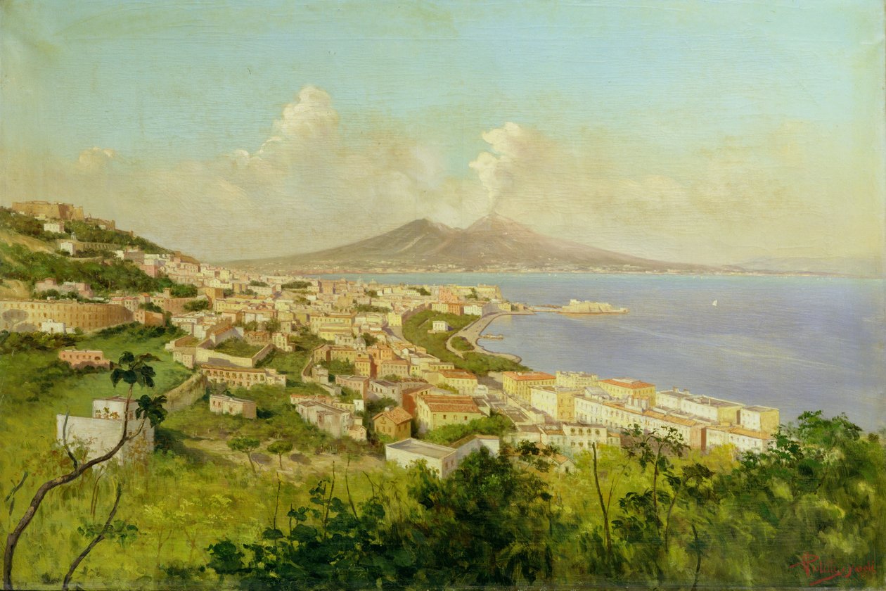 View of the Bay of Naples by Enrico Pistilli