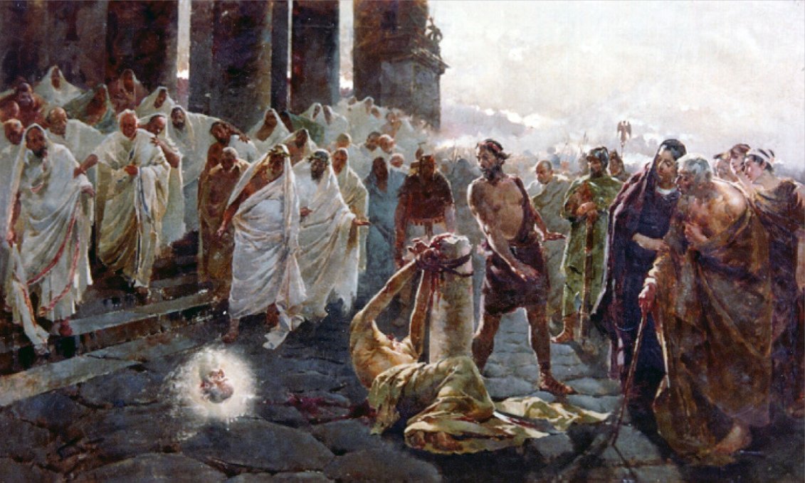 Sketch of The Beheading of Saint Paul by Enrique Simonet