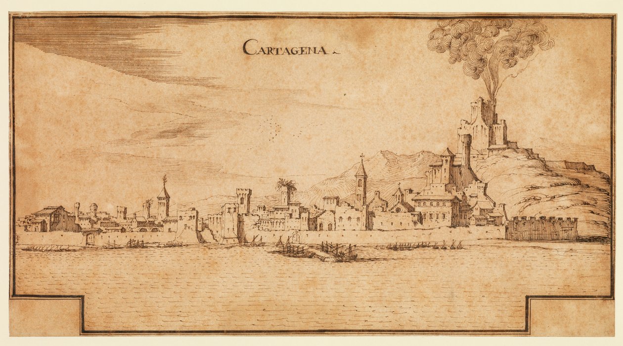View of Cartagena, Spain, c.1642 by Ercole Frigoni Bazzicaluva