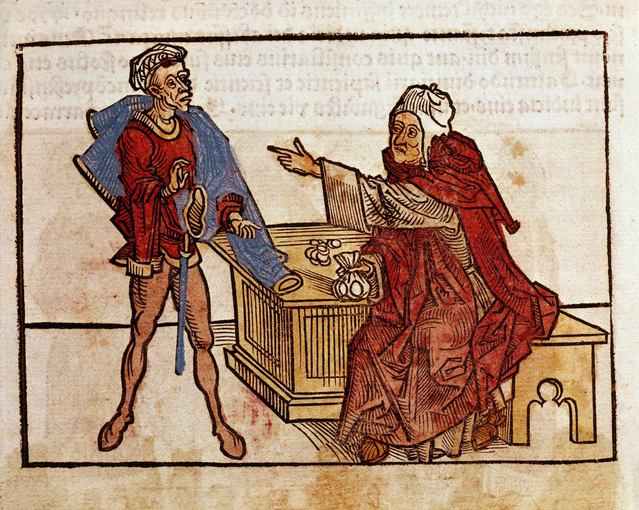 Transaction between a Jew and a loan shark Page taken from the travel book 