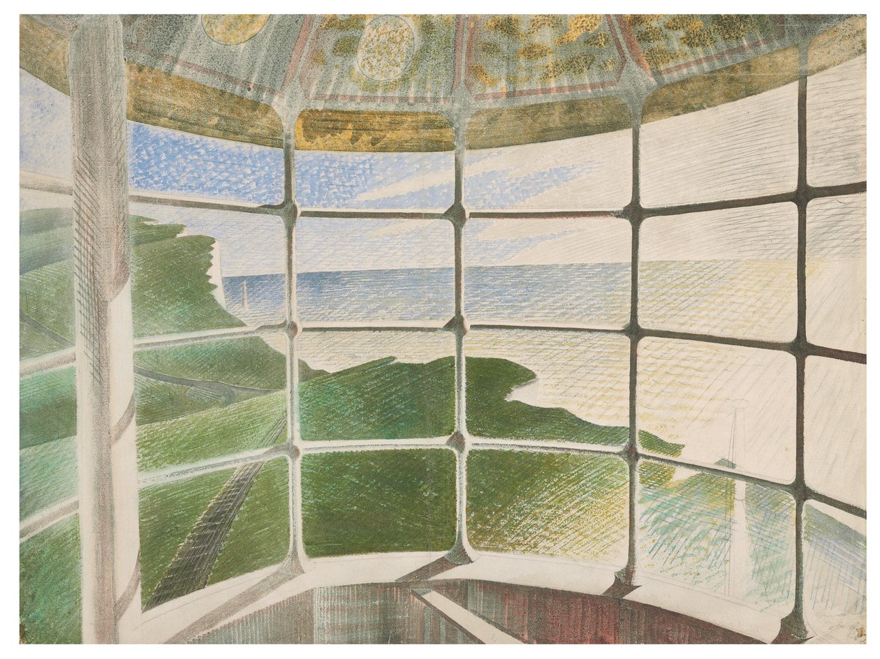 Beachy Head Lighthouse by Eric Ravilious: Fine art print
