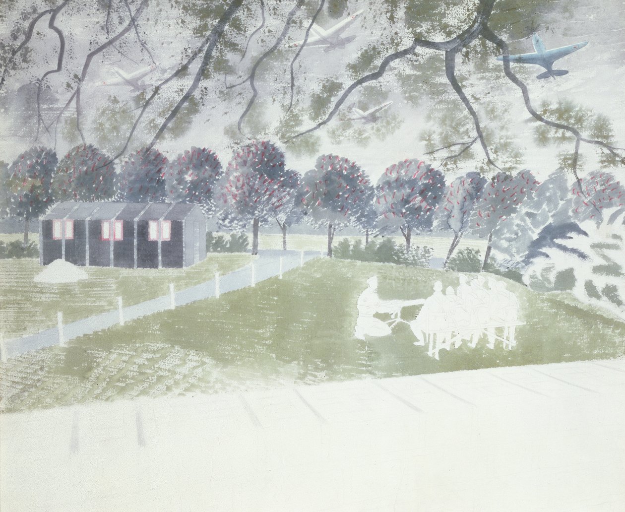 Demonstrating a Gun by Eric Ravilious