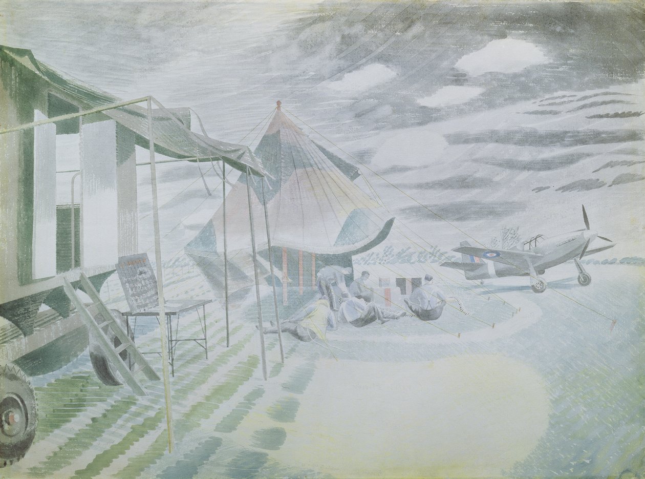 Mustang and Tent by Eric Ravilious: Buy fine art print