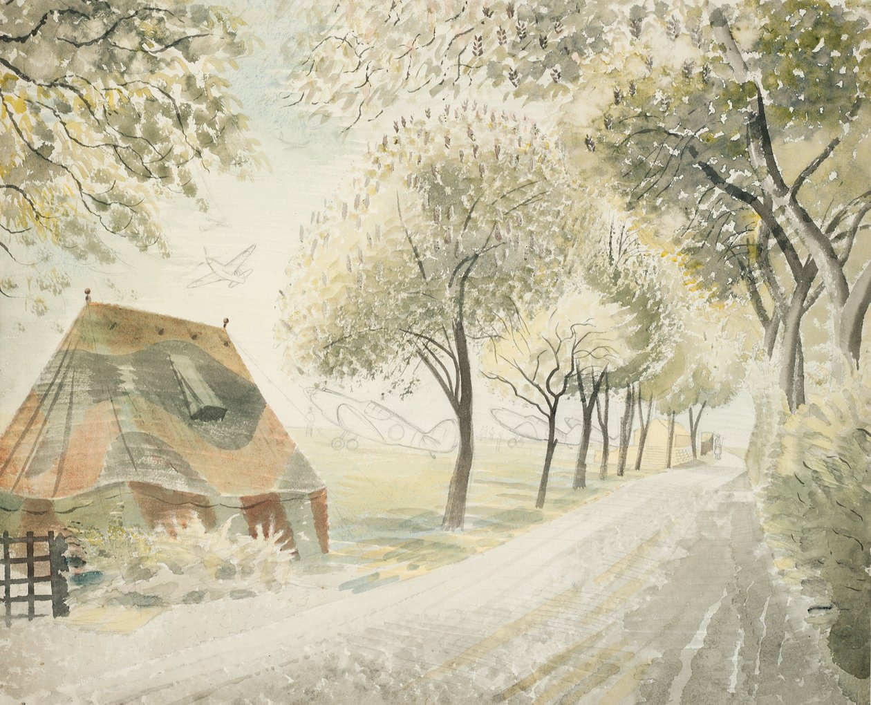 Road by an Airfield, c.1942 by Eric Ravilious