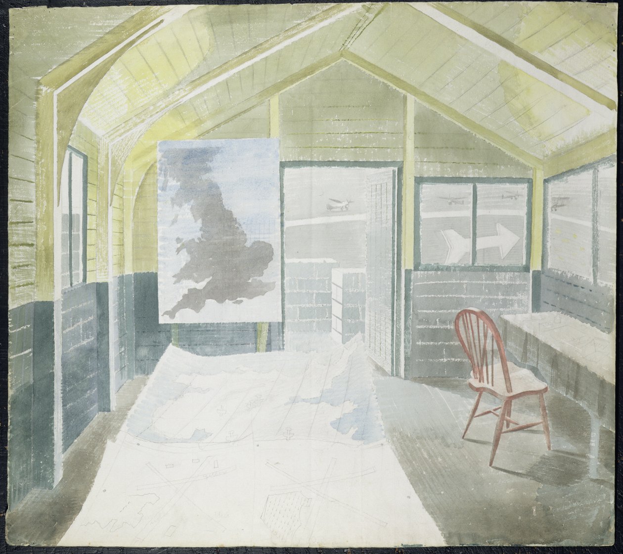 The Operations Room, c.1941-42 by Eric Ravilious