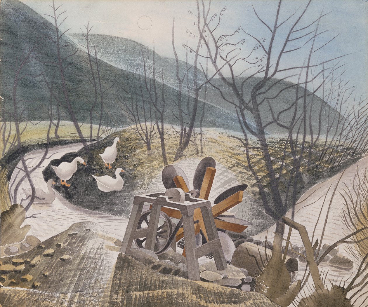 Waterwheel by Eric Ravilious: Premium art reproduction