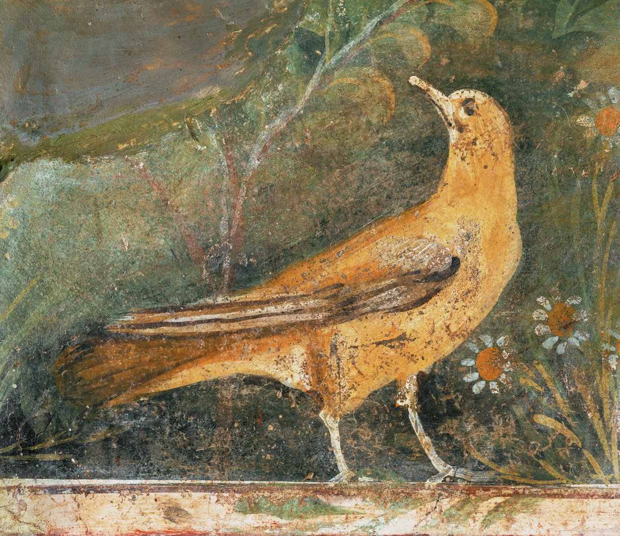 Bird with Two Daisies by Erich Lessing