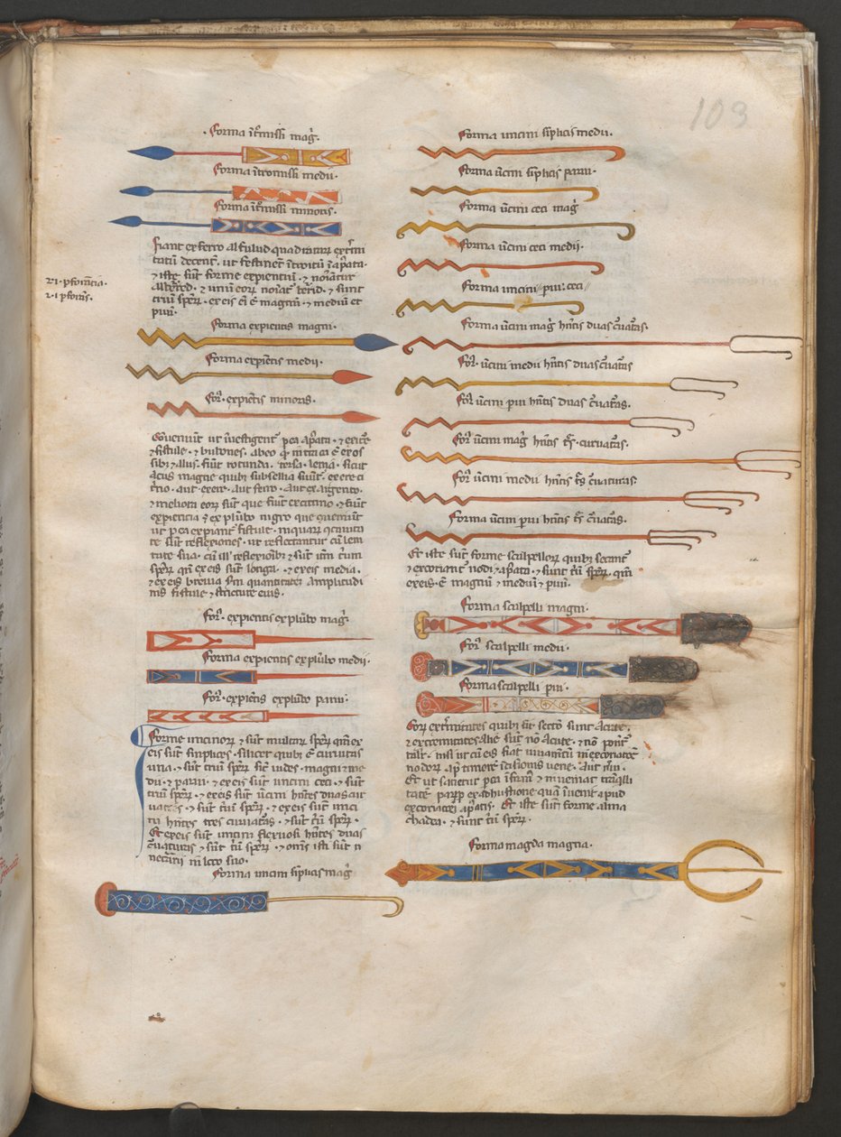 Full page: text and illustrations of surgical instruments