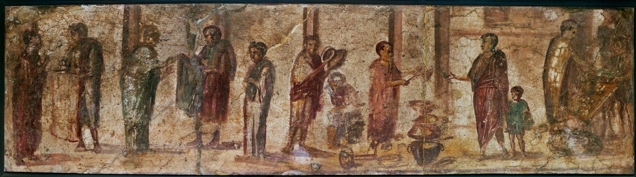 People in Town, Street Scene by Erich Lessing