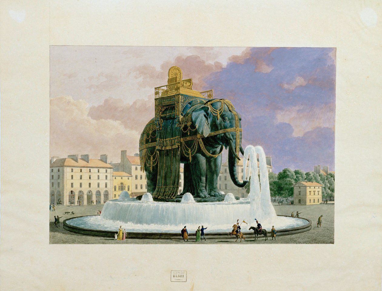 Sketch for a Fountain on the Place de la Bastille with an Elephant by Erich Lessing