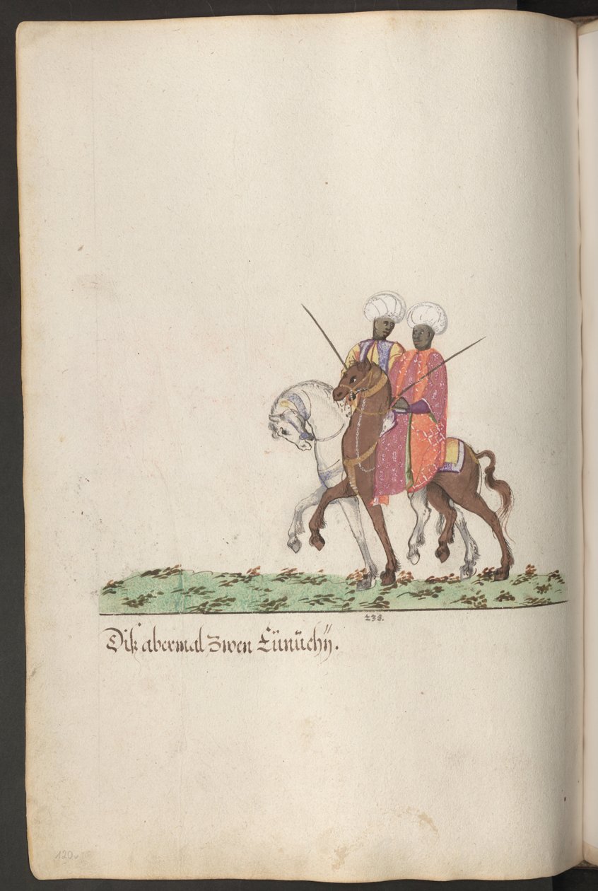 The Serail of the Sultana, Black Eunuchs on Horseback by Erich Lessing