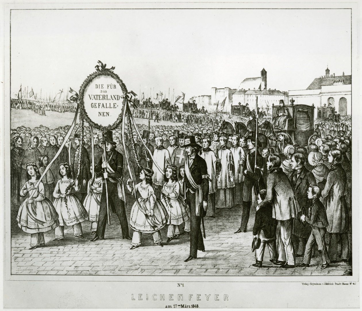 Victims of the first battles are buried in Vienna by Erich Lessing