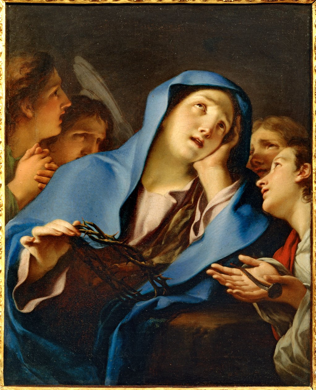 Virgin of Sorrows Surrounded by Angels by Erich Lessing