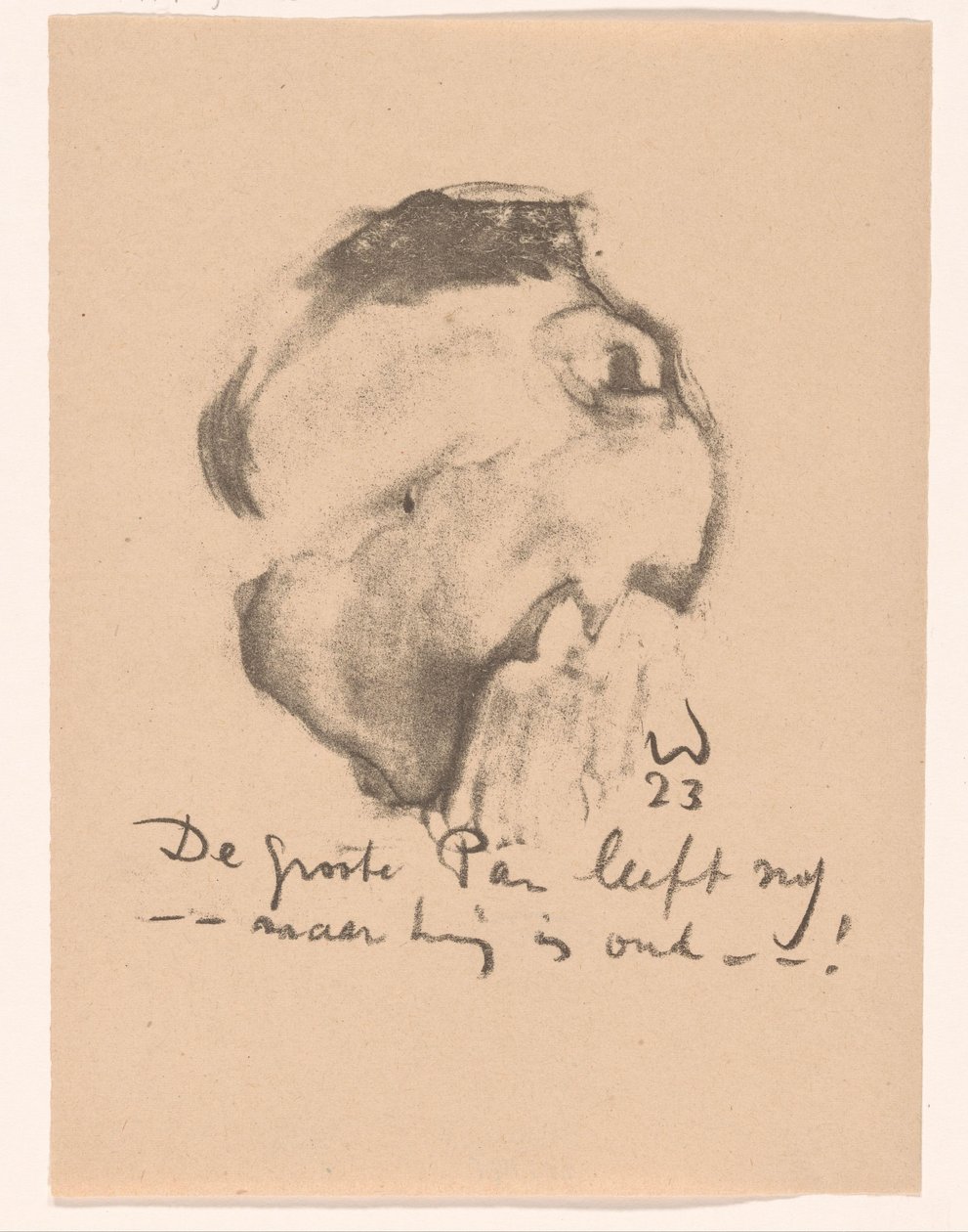 Abstract Head with Open Mouth by Erich Wichmann