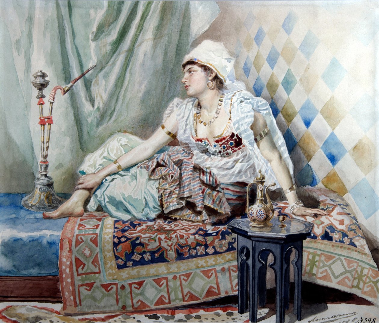 An Odalisque by Ernest Karlovich Liphart
