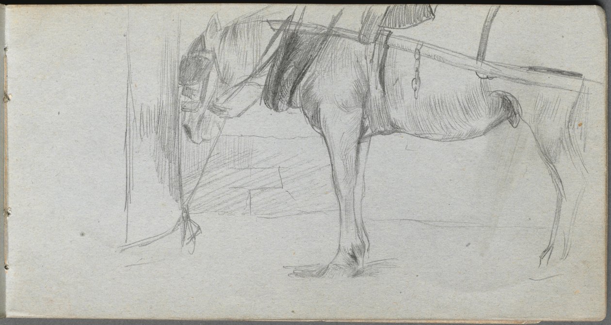 Sketchbook, page 06: Study of a Horse by Ernest Meissonier