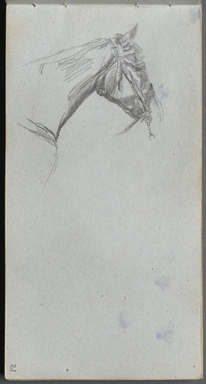 Sketchbook, page 21: Study of a Horse by Ernest Meissonier
