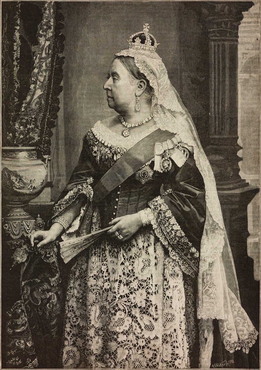 Her Majesty Queen Victoria at celebration of 50th Anniversary of her Coronation by Ernesto Mancastroppa