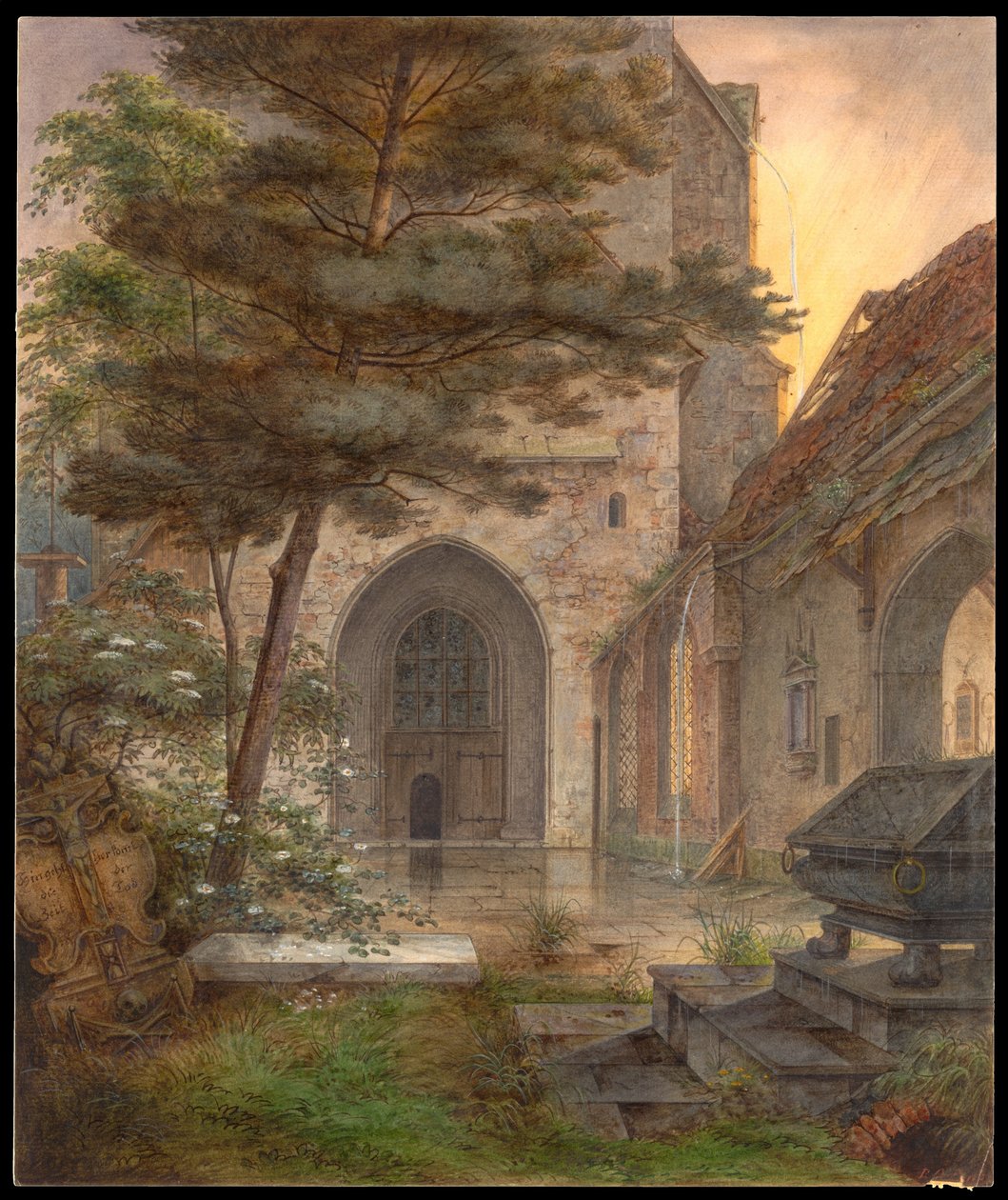 A Portal of a Church by Ernst Ferdinand Oehme