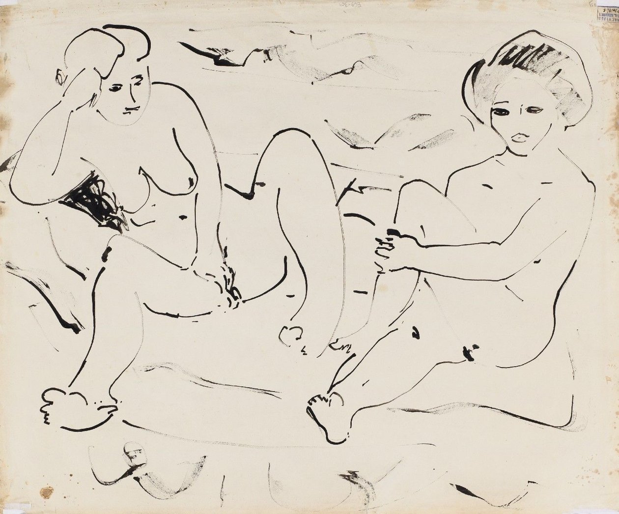 Nude (verso) by Ernst Ludwig Kirchner
