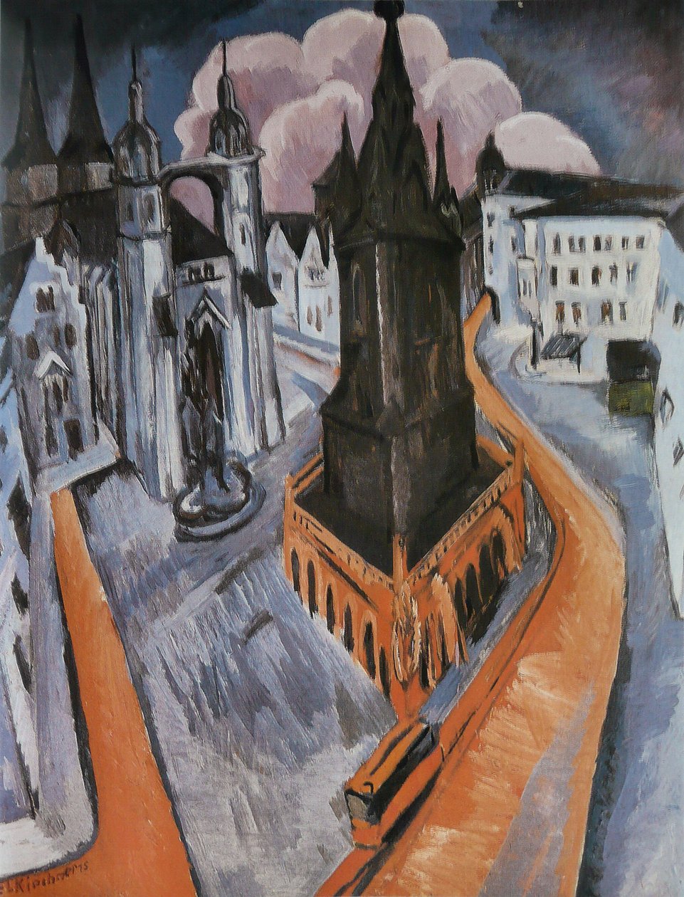The Red Tower by Ernst Ludwig Kirchner