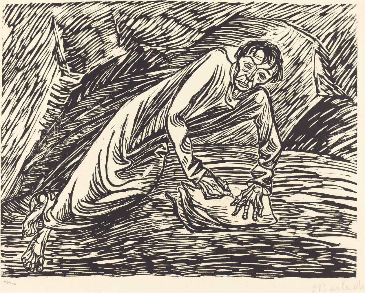 The Writing Prophet (Saint John on Patmos) by Ernst Barlach