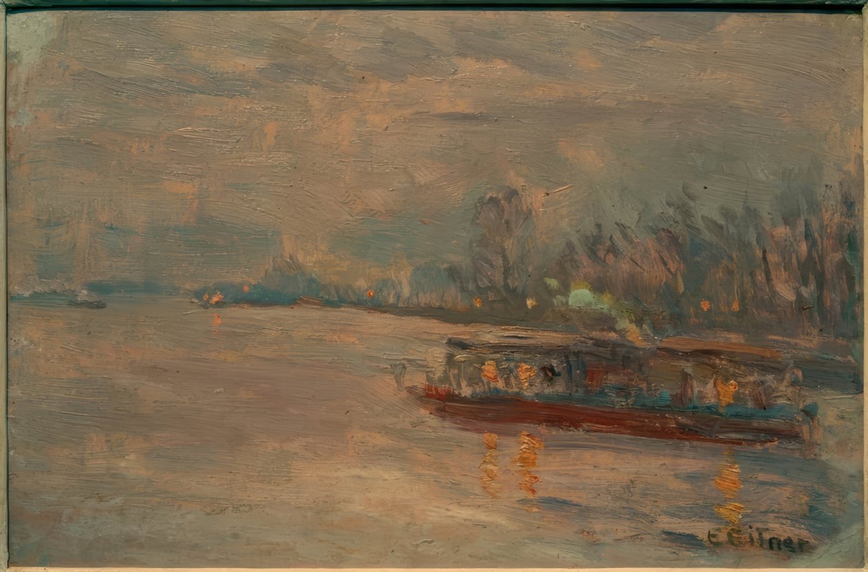 Alster Steamer on the Outer Alster by Ernst Eitner
