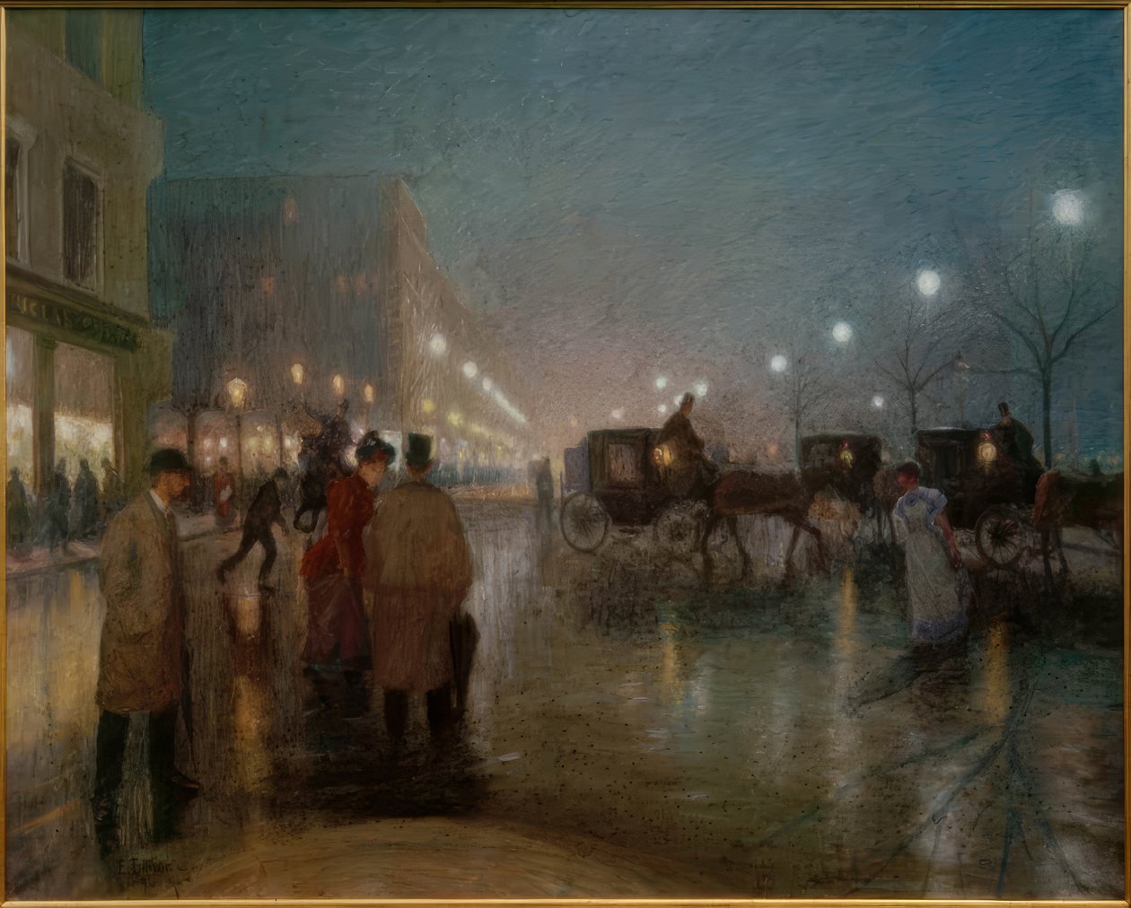 Hamburg, The Jungfernstieg in the Evening by Ernst Eitner