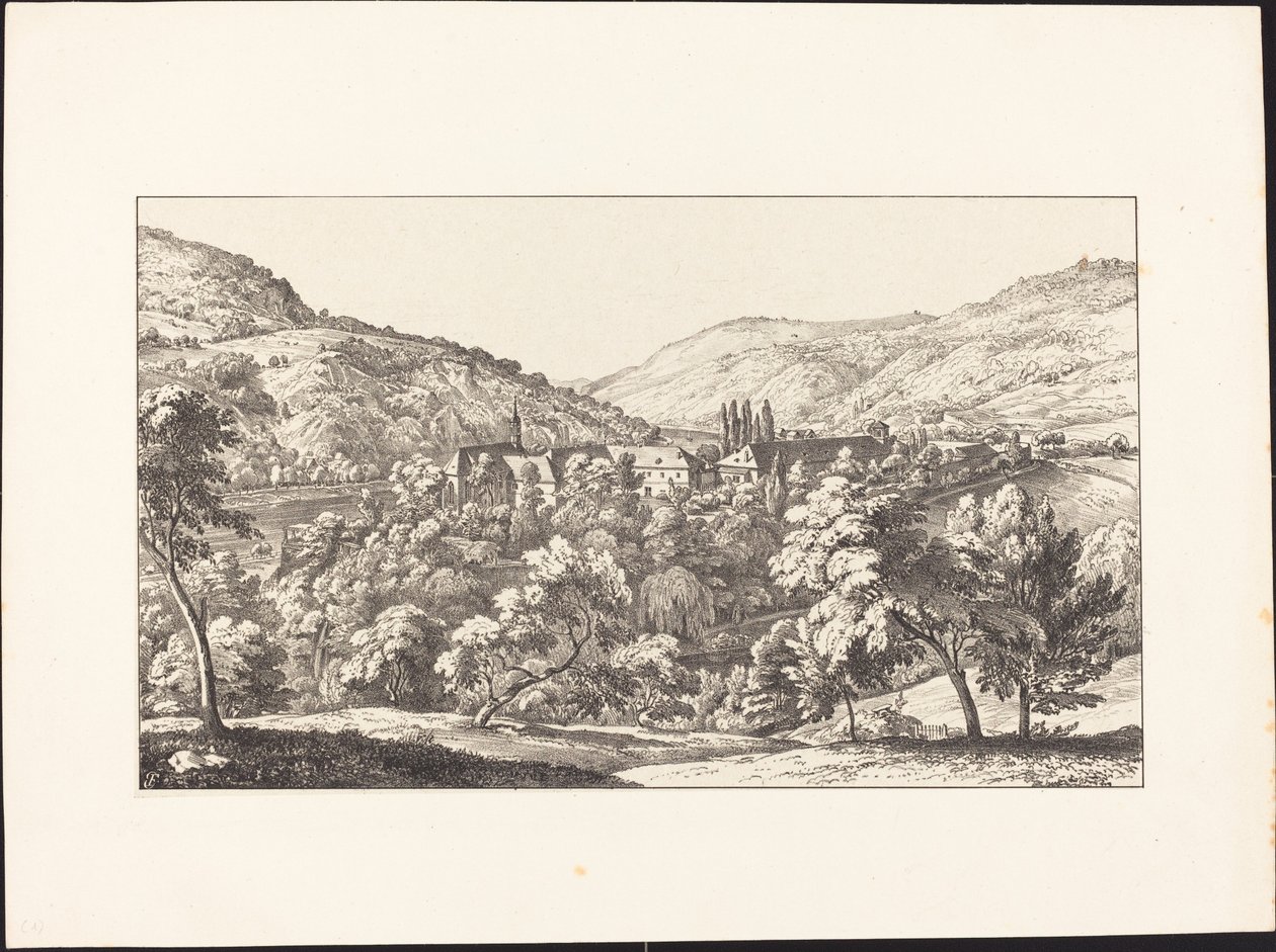 View of the Convent of Neuberg from the Summit by Ernst Fries