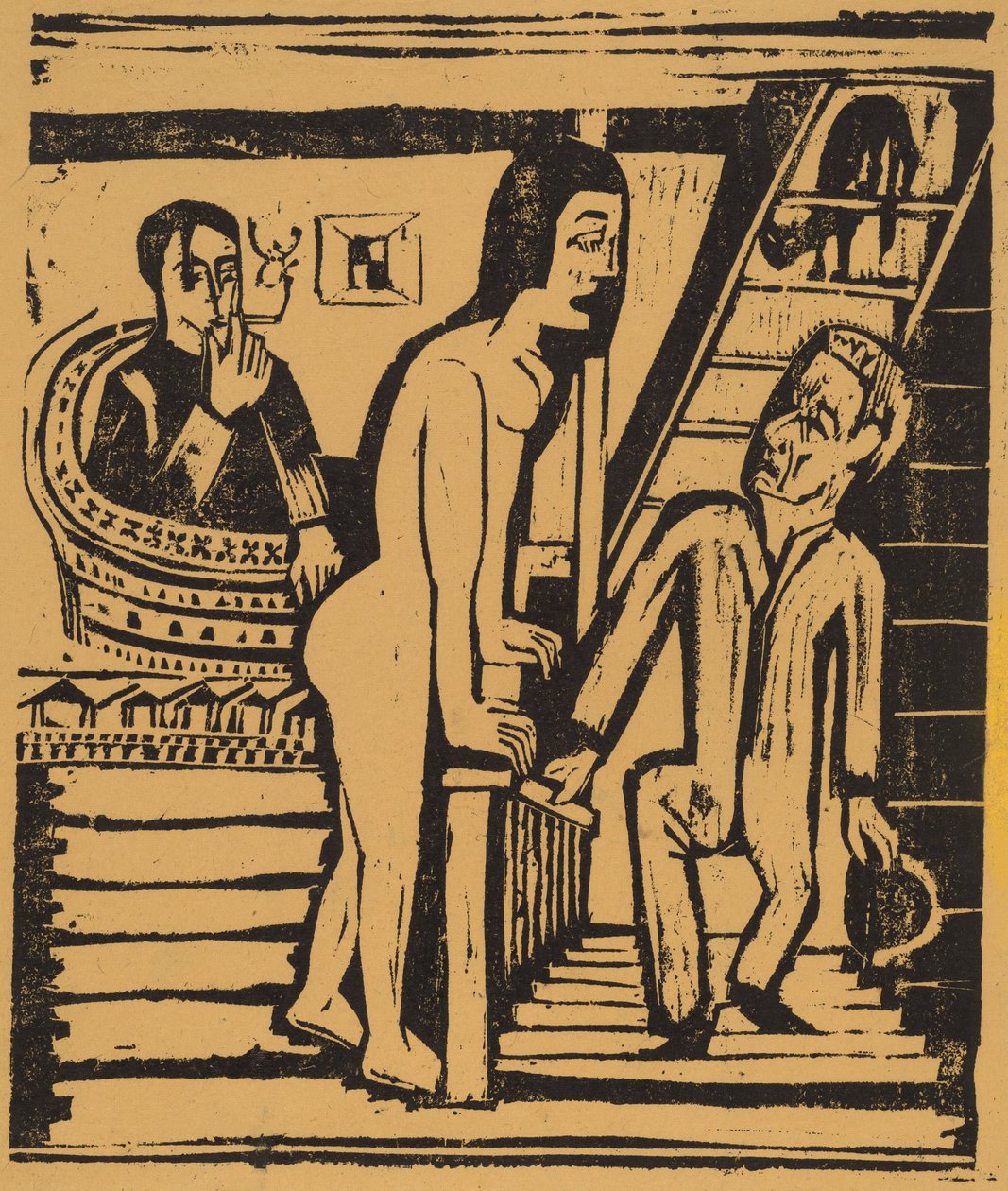 The Visit, 1923 by Ernst Ludwig Kirchner: Fine art print